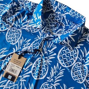 Chubbies Women Performance Polo Blue Pineapple The Thigh Napple Medium